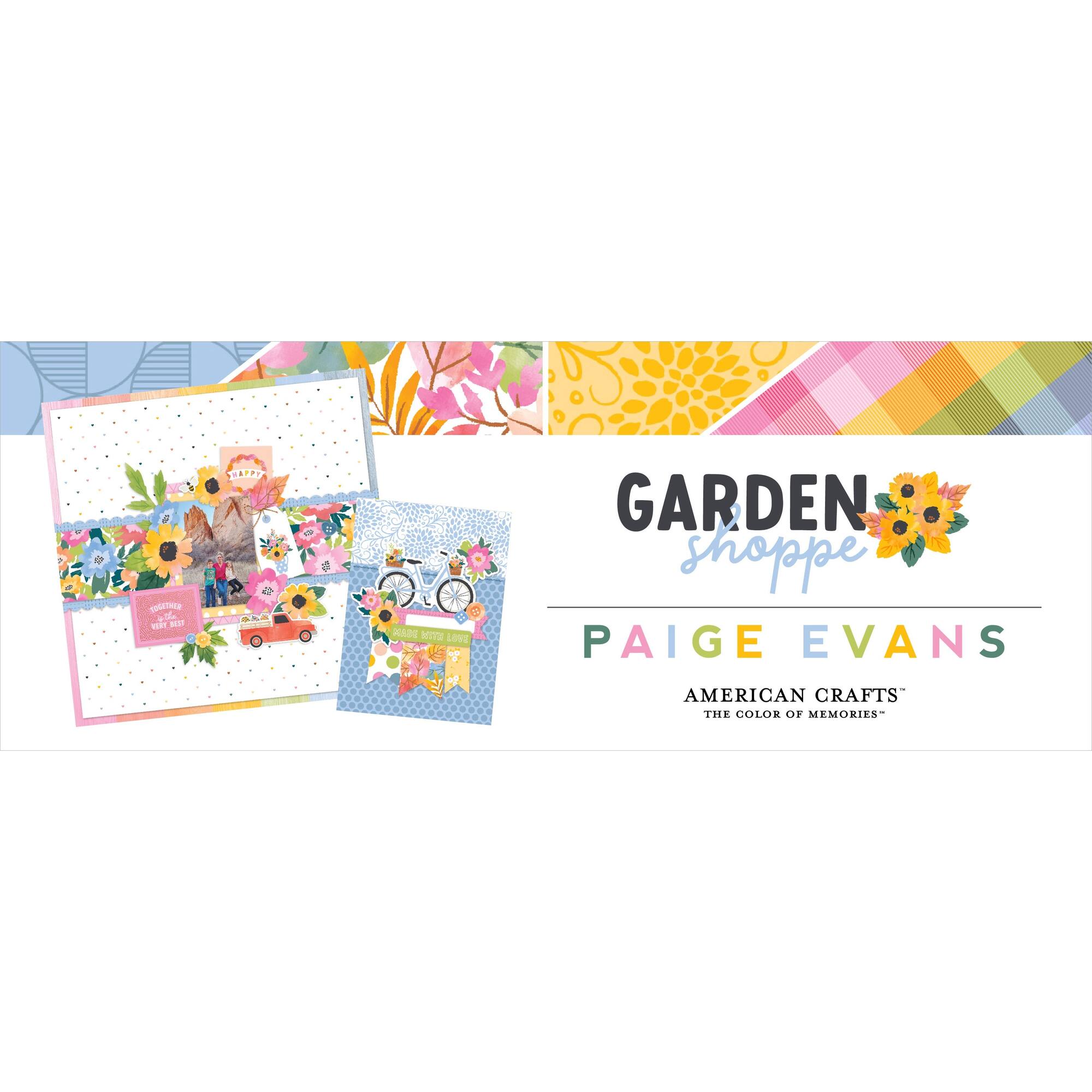 American Crafts Paige Evans Garden Shoppe Single-Sided Paper Pad, 12" x 12"